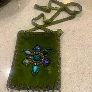 Women’s handbag, bohemian style ,green.